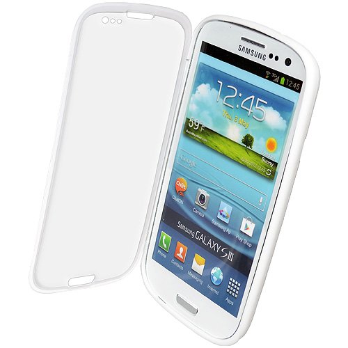 [Australia - AusPower] - Amzer AMZ94476 NuTouch Soft Gel TPU Skin with Built-in Screen Guard Full Body Protector for Samsung Galaxy S III GT-I9300 (All Carriers) - 1 Pack - Retail Packaging - White 