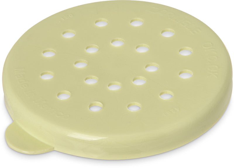 [Australia - AusPower] - Carlisle 426104 Polyethylene Cheese Dredge Lid Only, 3.12" Diameter, Yellow (Case of 12) 