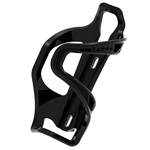 [Australia - AusPower] - LEZYNE Side Load Flow Bicycle Bottle Cage, Left or Right Side Configurations, Secure, Easy Bottle Access, Durable Bike Bottle Holder Black 