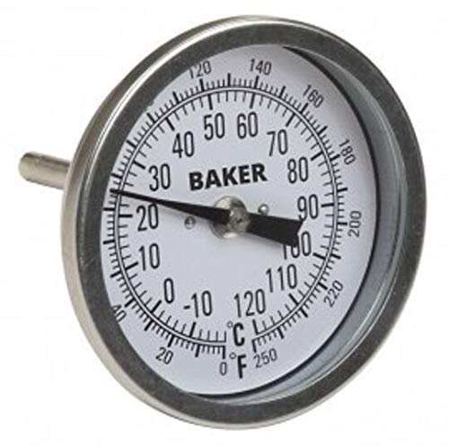 [Australia - AusPower] - Baker T30025-250 Bimetal Thermometer, 0 to 250°F (-20 to 120°C) 