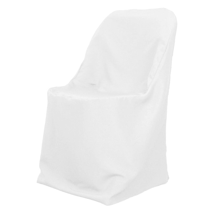 [Australia - AusPower] - LinenTablecloth Polyester Folding Chair Cover White 