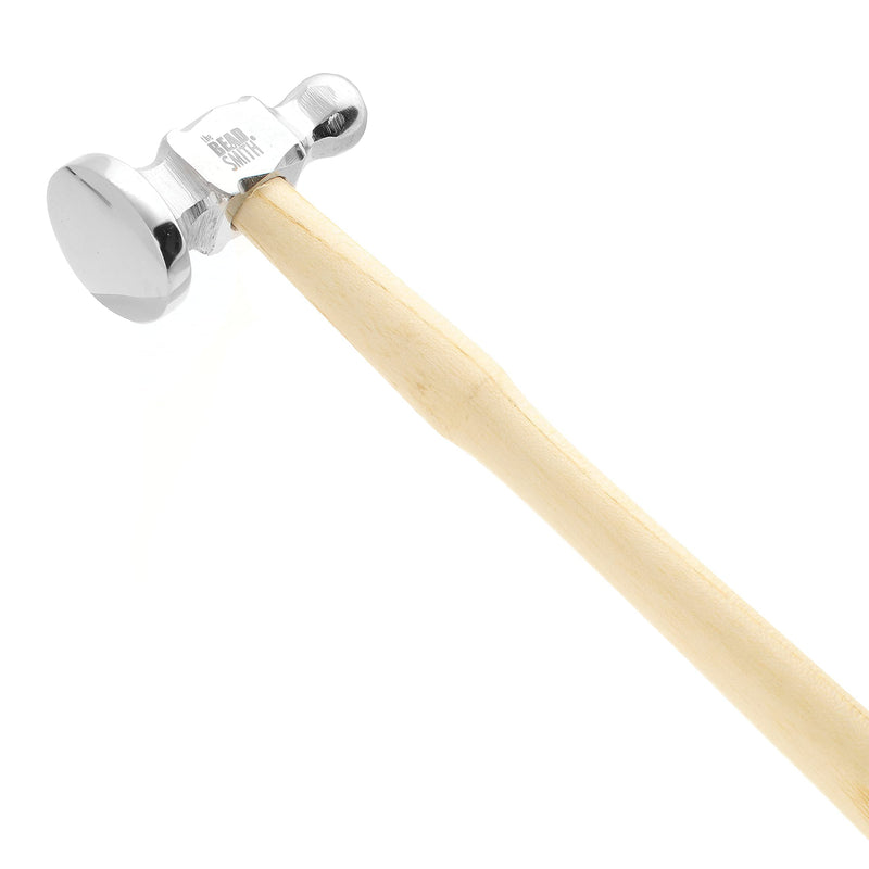 [Australia - AusPower] - The Beadsmith Two-Sided Chasing Hammer - 10.75 Inches Wooden Handle, 2.25 Steel Head with a 14mm Ball Pein & 28mm Domed Face - Tool Used to Add Texture and Dimension to Metalwork 1.26 x 3.03 x 11.9 cm 