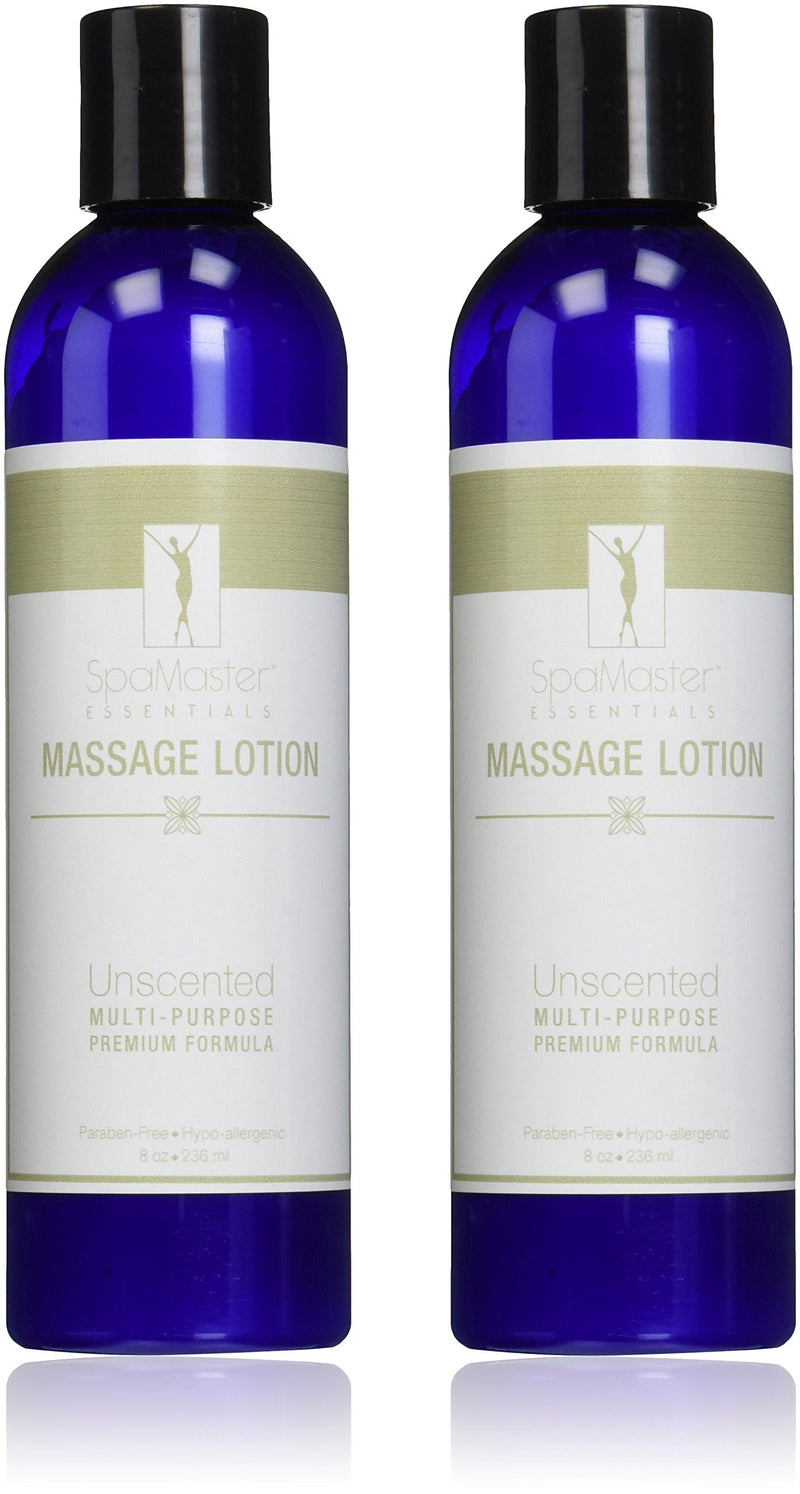 [Australia - AusPower] - Master Massage Spamaster Essentials Unscented Massage Lotion Pack 8 Oz, 2 pack 