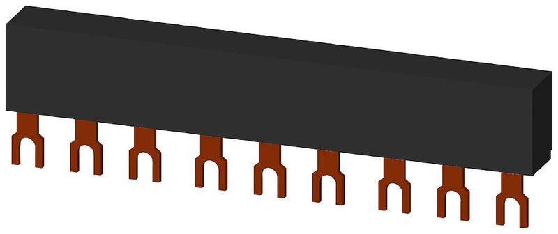 [Australia - AusPower] - Siemens 3RV19 15-1BB Three Phase Busbar, 3 Possible Compact Starter and MSP Connections, 45mm Modular Spacing, 63A Rated Current, S0 Motor Starter Protector Size 