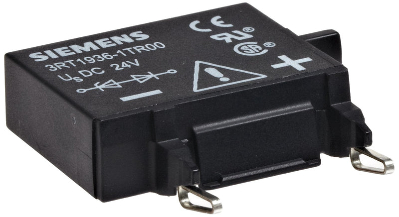 [Australia - AusPower] - Siemens 3RT19 36-1TR00 Surge Suppressor, Diode Assembly, Plugging Onto Bottom, S2 - S3 Size, 24VDC Rated Control Supply Voltage 