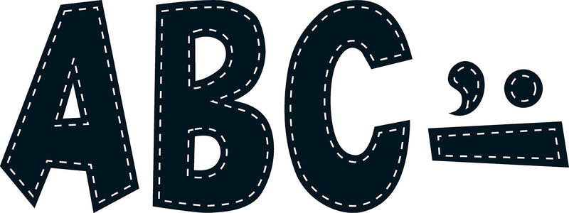 [Australia - AusPower] - Teacher Created Resources Black Stitch 7-Inch Fun Font Letters 