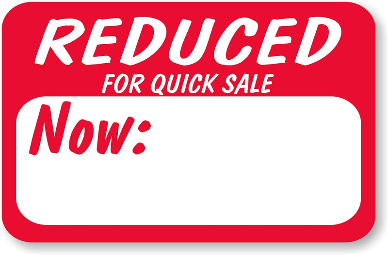 [Australia - AusPower] - SmartSign "Reduced" Sale Price Label | 1.125" x 1.625" Semi-Gloss Paper, 500 Labels/Roll 