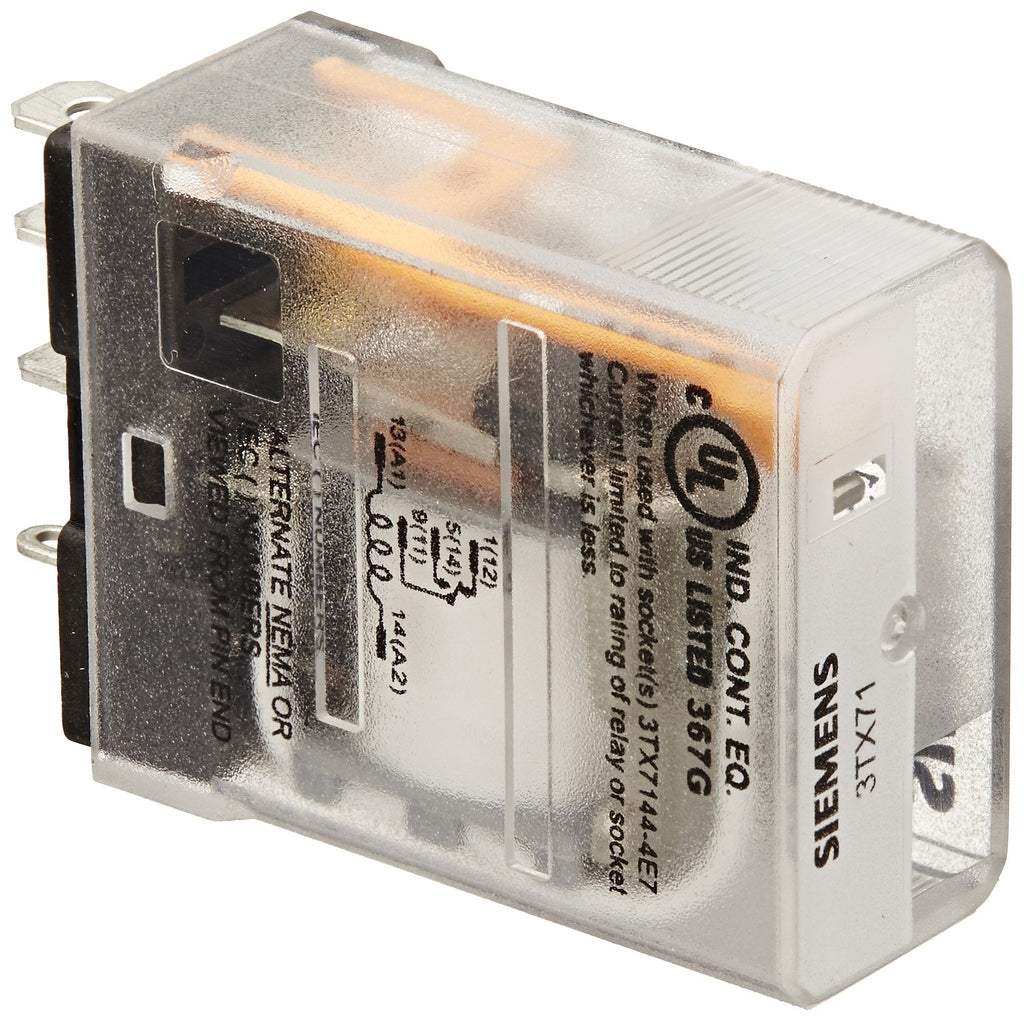 [Australia - AusPower] - Siemens 3TX7110-5BC13C Basic Plug In Relay, Square Base, Narrow, Mechanical Flag, SPDT Contacts, 20A Contact Rating, 24VAC Coil Voltage 