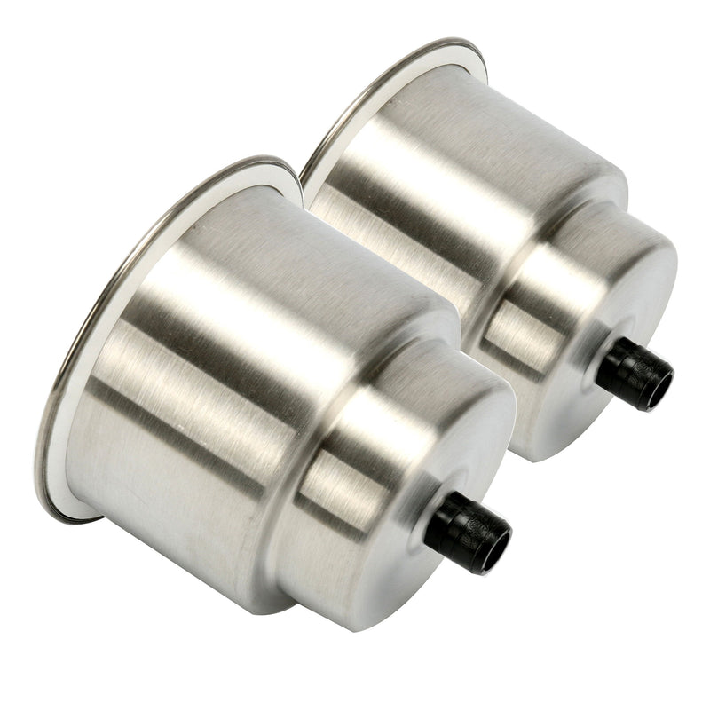 [Australia - AusPower] - Amarine Made 2pcs Stainless Steel Cup Drink Holder with Drain Marine Boat Rv Camper 