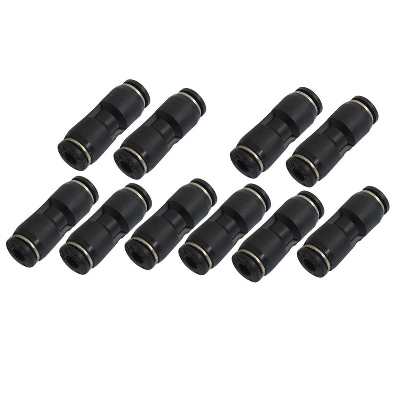 [Australia - AusPower] - uxcell 10 Pcs Air Pneumatic 4mm to 4mm Straight Push in Connectors Quick Fittings 