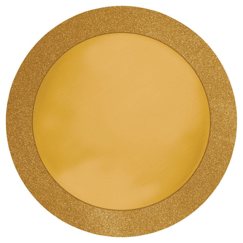 [Australia - AusPower] - 8-Count Glitz Round Placemats with Glitter Border, Gold 1 