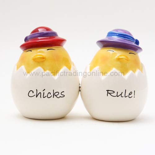 [Australia - AusPower] - Pacific Giftware Chicks Rule Magnetic Salt & Pepper Shaker Set #8789 