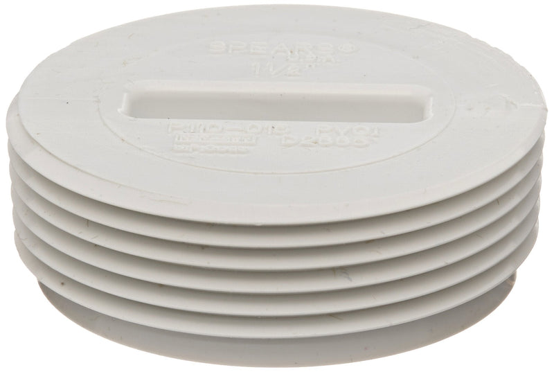 [Australia - AusPower] - Spears P110 Series PVC DWV Pipe Fitting, Flush Plug, 1-1/2" NPT Male 1.5 Inch 