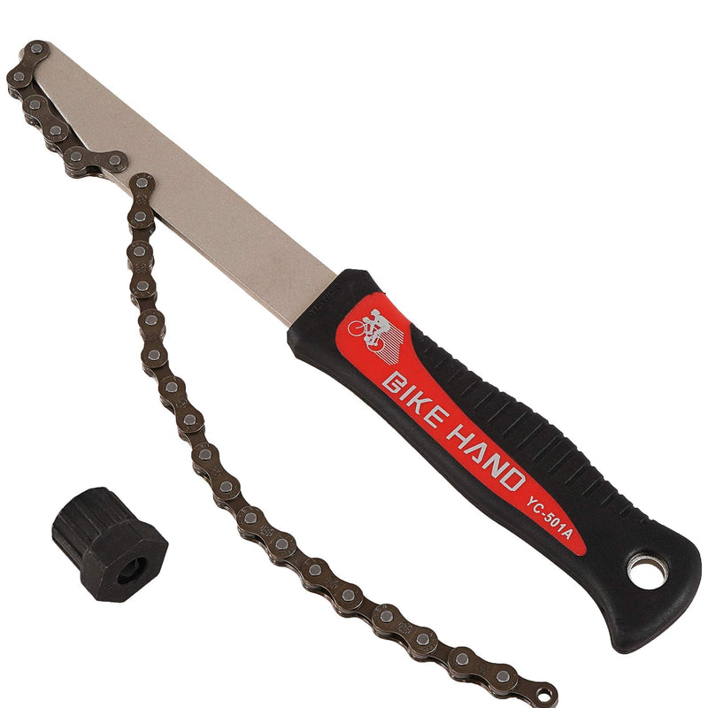 [Australia - AusPower] - BIKE HAND Compatible with Shimano Sram Freewheel Turner Install Removal Chain Whip Tool Kit - Cassette Remover - MTB Road 8 9 10 11 12 Speed - with Lockring Nut Tool 