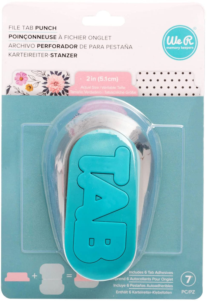 [Australia - AusPower] - Tab Punch (File) by We R Memory Keepers | includes punch and six tab shaped adhesive strips 