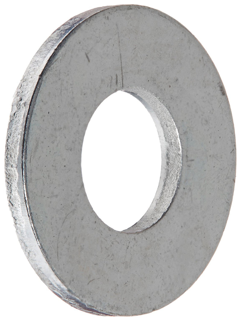 [Australia - AusPower] - Steel Flat Washer, Zinc Plated Finish, ASME B18.22.1, No. 10 Screw Size, 1/4" ID, 9/16" OD, 0.049" Thick (Pack of 100) 