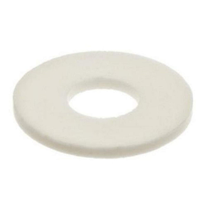 [Australia - AusPower] - Nylon 6/6 Flat Washer, Plain Finish, Off-White, 3/4" Hole Size, 0.81" ID, 2" OD, 0.1" Nominal Thickness (Pack of 5) 3/4" 0.810' Inches 2.000' Inches 0.100' Inches 