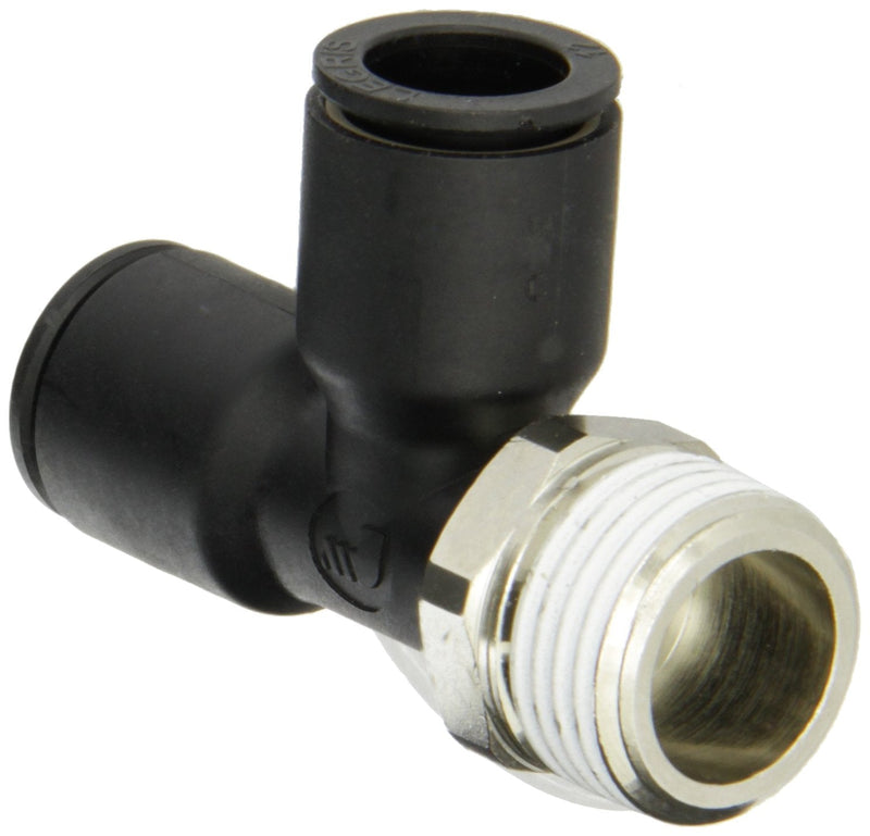 [Australia - AusPower] - Legris 3103 12 13 Nylon & Nickel-Plated Brass Push-to-Connect Fitting, Run Tee, 12 mm Tube OD x 1/4" BSPT Male 