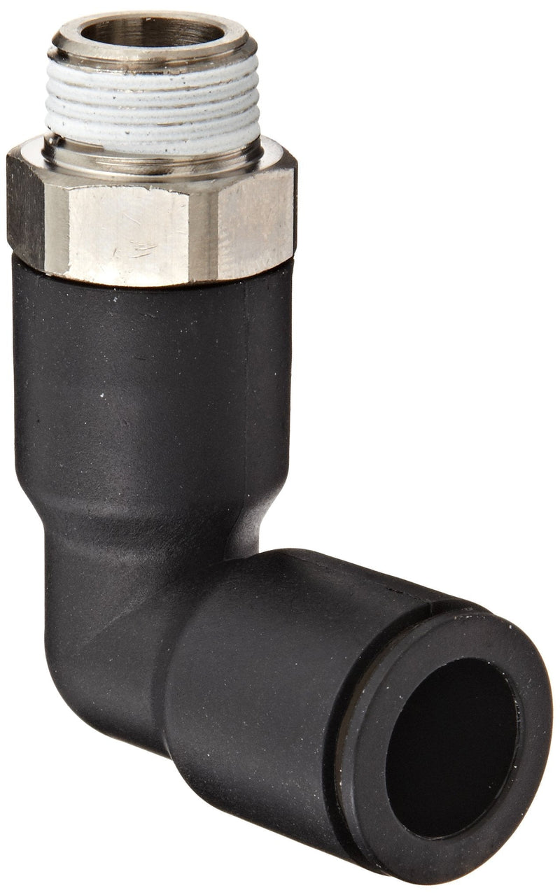 [Australia - AusPower] - Legris 3129 10 21 Nylon & Nickel-Plated Brass Push-to-Connect Fitting, 90 Degree Extended Elbow, 10 mm Tube OD x 1/2" BSPT Male 