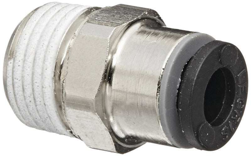 [Australia - AusPower] - Legris 3175 04 10 Nickel-Plated Brass Push-to-Connect Fitting, Inline Connector, 5/32" or 4 mm Tube OD x 1/8" BSPT Male 