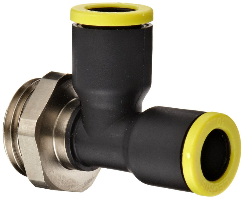[Australia - AusPower] - Legris 3193 10 21 Nylon & Nickel-Plated Brass Push-to-Connect Fitting, Run Tee, 10 mm Tube OD x 1/2" BSPP Male 