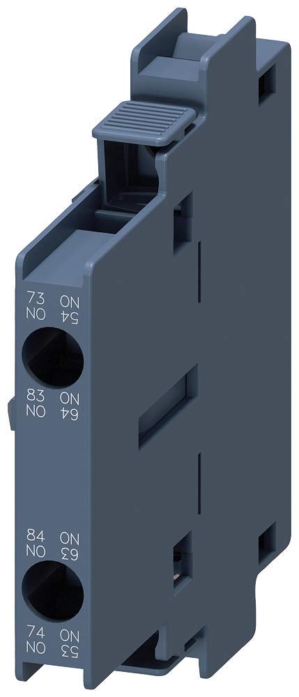 [Australia - AusPower] - Siemens 3RH19 21-1EA20 Laterally Mountable Auxiliary Switch Block, Screw Connection, 2 Pole, S0 - S12 Size, 2 NO Auxiliary Contacts 