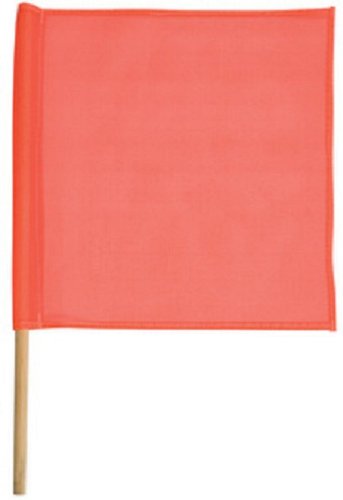 [Australia - AusPower] - Safety Flag SFKV18-24 18-Inch Mesh Safety Flags, with Dowel Red/Orange 