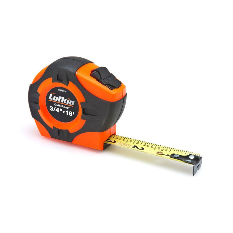 [Australia - AusPower] - Crescent Lufkin 3/4" x 16' Quikread® Power Return Yellow Clad Tape Measure - PQR1316N 