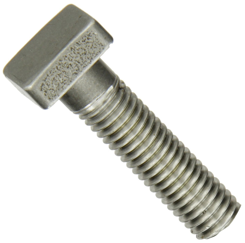 [Australia - AusPower] - Small Parts-46480 304 Stainless Steel T-Bolt, Square Head, 1" Threaded Length, 1-1/2" Length, Partially Threaded, 1/2"-13 Threads, Made in US (Pack of 2) 