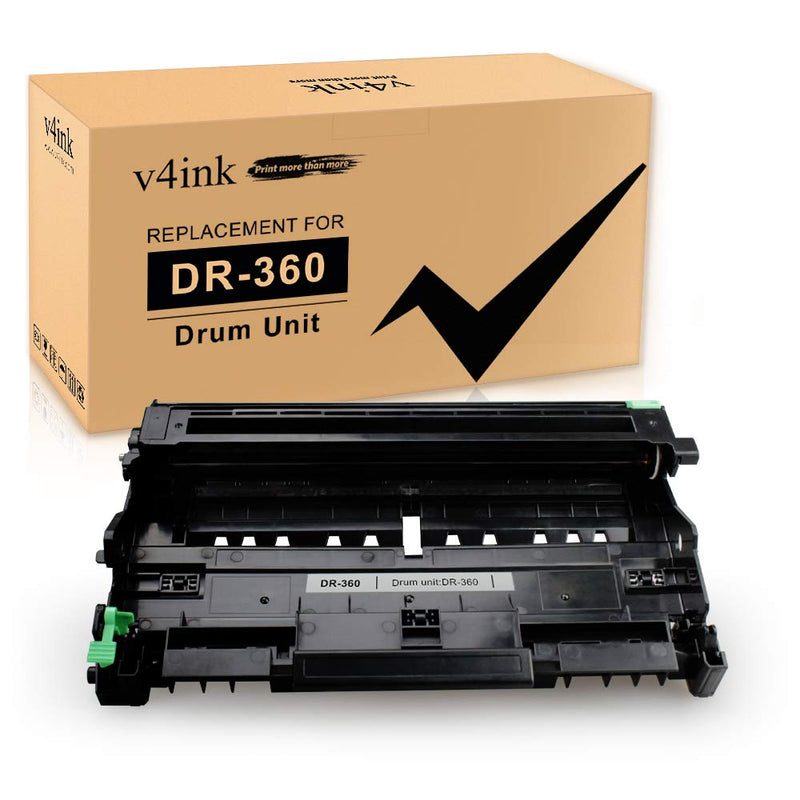 [Australia - AusPower] - V4INK Compatible Drum Replacement for DR360 DR-360 Drum Unit for Brother DCP-7040 DCP-7030 HL-2140 HL-2170W HL-2150N MFC-7340 MFC-7345N MFC-7440N MFC-7840W Printer, Black 1 Pack, 12000 Pages 