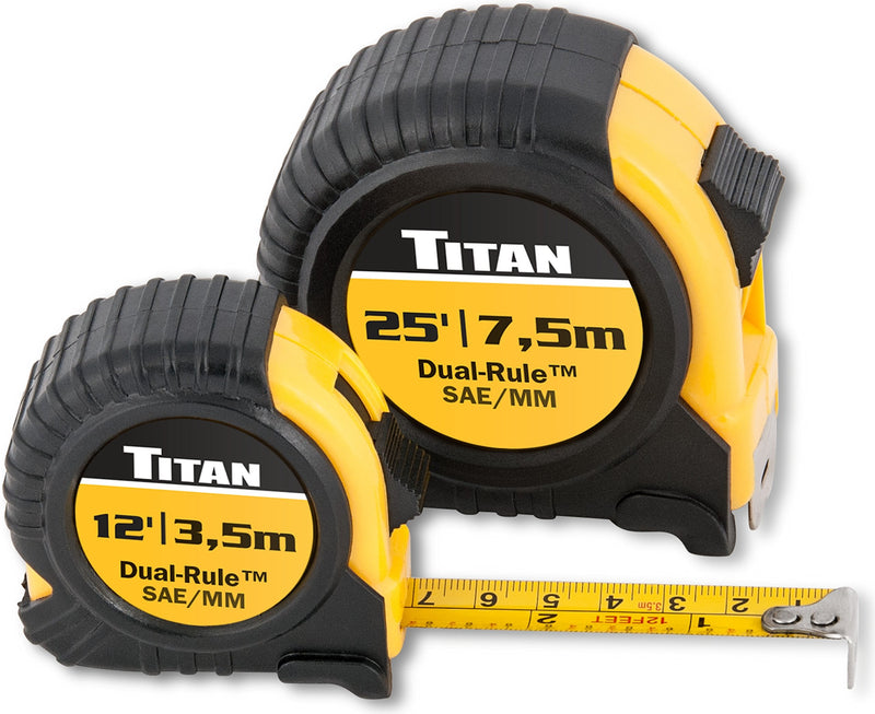 [Australia - AusPower] - Titan 10903 2-Piece Combo Dual Rule Tape Measure Set (12' & 25') 