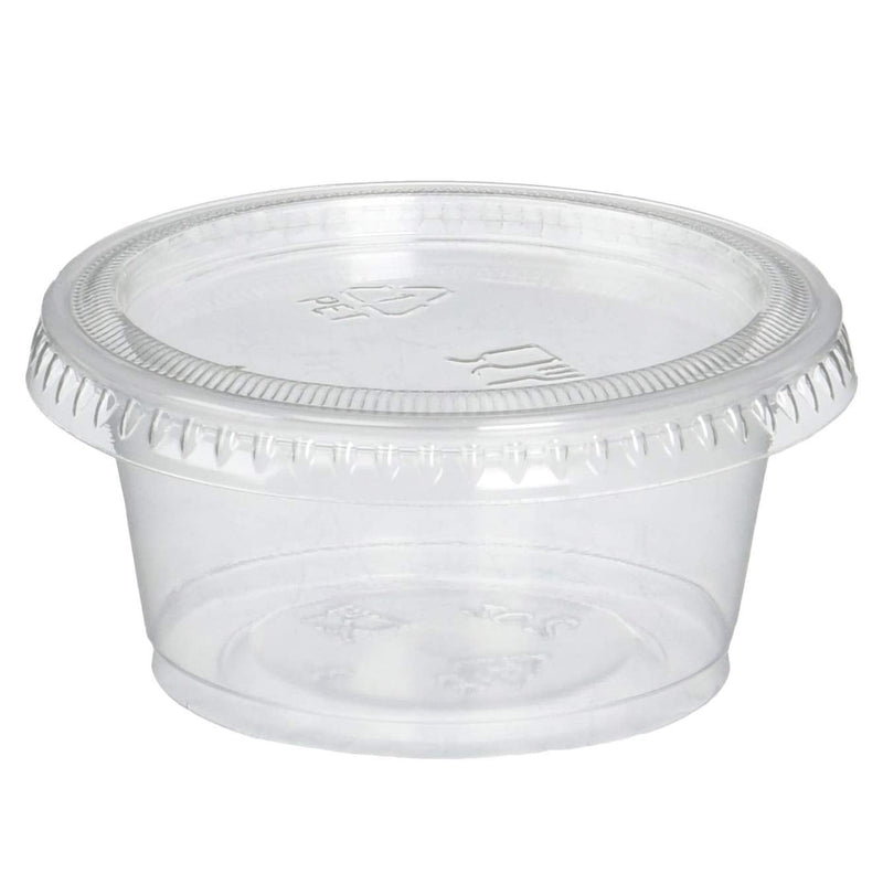 [Australia - AusPower] - Reditainer Plastic Disposable Portion Souffle, 2 Ounce Count, Package of 100 Cups With Lids 2 Ounce (100 Count) 