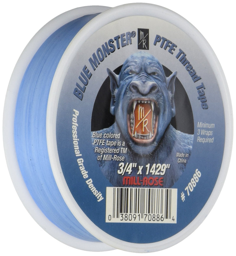 [Australia - AusPower] - Millrose Available Mill-Rose 70886 Monster PTFE Pipe Thread Sealant Tape, 3/4-Inch x 1429-Inches, Blue 