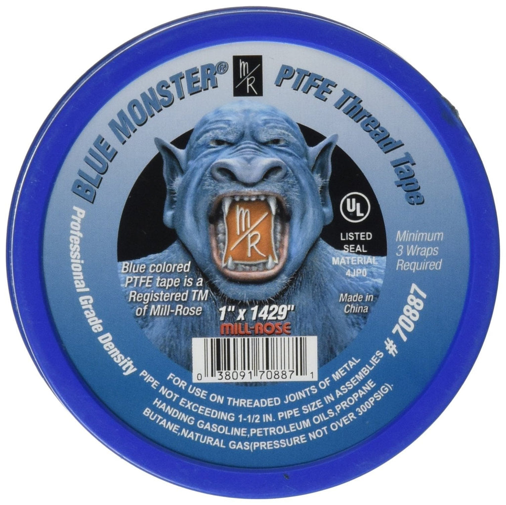 [Australia - AusPower] - Millrose Blue Mill-Rose 70887 Monster PTFE Pipe Thread Sealant Tape, 1-Inch x 1429-Inches 