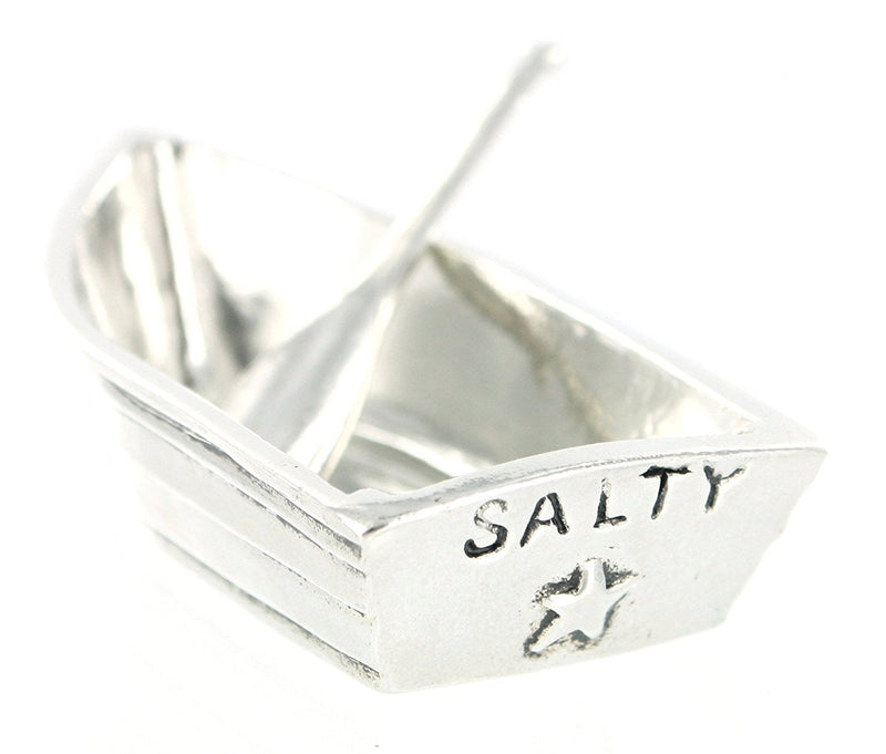 [Australia - AusPower] - Basic Spirit Boat Salt Cellar w/Spoon Handcrafted Pewter Home Lead-Free SD-19 