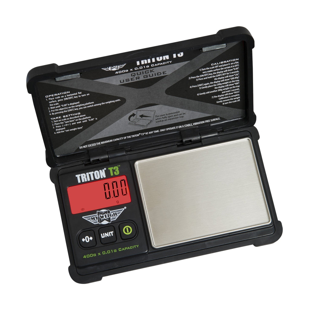 [Australia - AusPower] - My Weigh T3-400 Triton T3 400 Gram x 0.01 Digital Pocket Scale Black UNT 