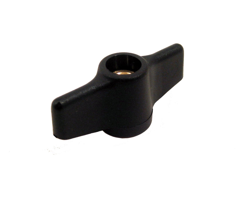 [Australia - AusPower] - Glass-Filled Nylon Wing Nut, Black, Right Hand Threads, Tapped Through, Class 6H M6-1.0 Threads, 14mm Width Across Flats, 18mm Height 34 Millimeters 18 Millimeters 1 