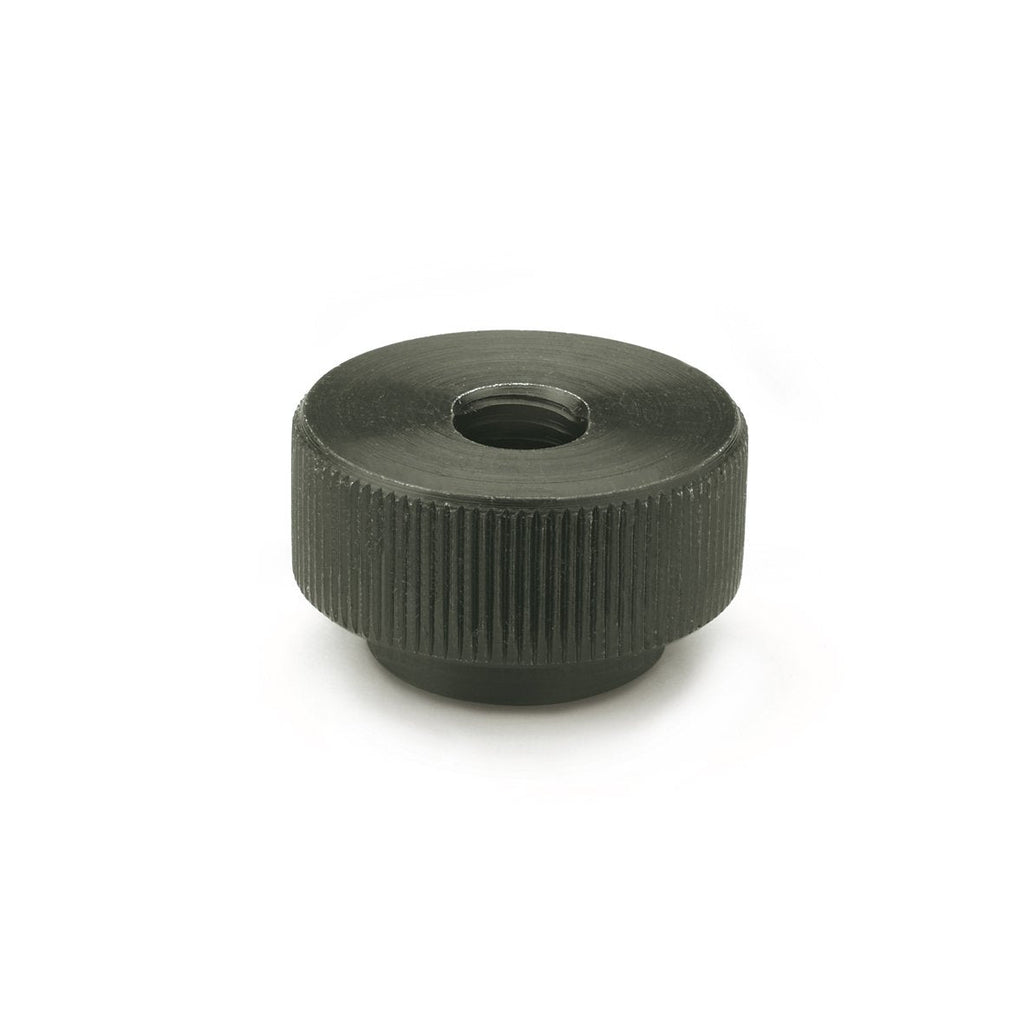 [Australia - AusPower] - JW Winco - 6NF47 Steel 12L14 Quick Release Tapped Nut, Knurled, Threaded Through Hole, M6 x 1.0 Thread Size x 14mm Thread Depth, 24mm Head Diameter (Pack of 1) 