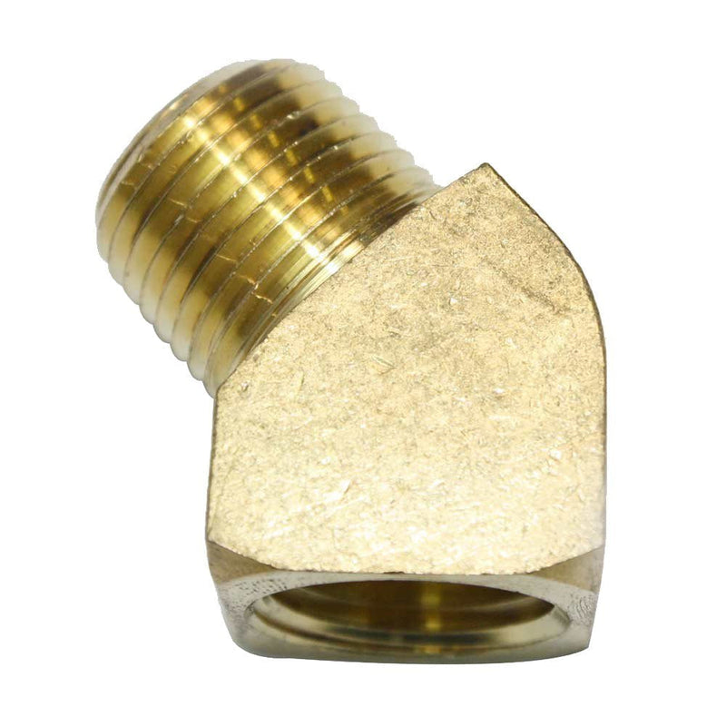 [Australia - AusPower] - Interstate Pneumatics FST44EA Brass Street Pipe Elbow Fitting 1/4 Inch NPT - 45 Degree 
