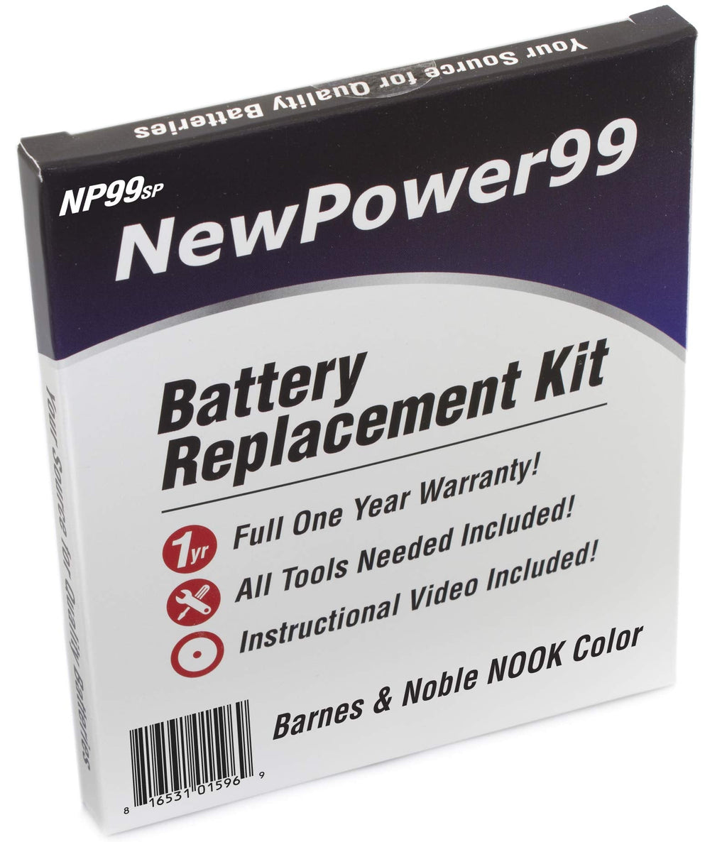 [Australia - AusPower] - Battery Kit for Barnes and Noble Nook Color with Tools, How-to Video and Long Life Battery from NewPower99 