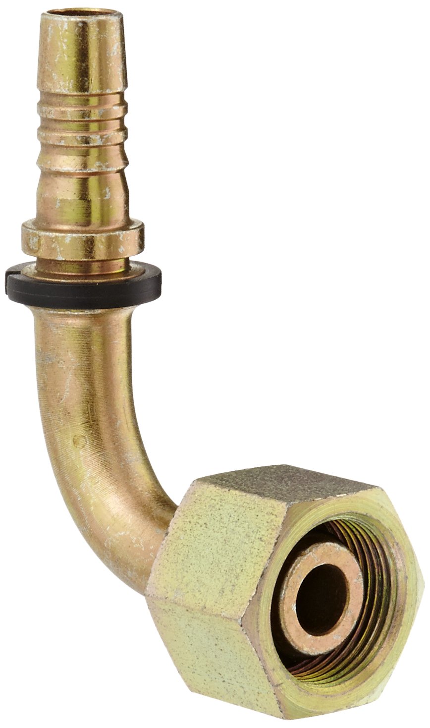 [Australia - AusPower] - Aeroquip 1S12DSB8 Carbon Steel Global Crimp Hose Fitting DKO Female Swivel, Heavy Duty, 90 Degree Elbow, 1/2" Hose ID, 14 mm Tube Size 