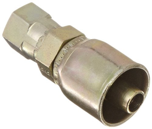 [Australia - AusPower] - Aeroquip 1GA5FJ6 Carbon Steel Global OTC (Over the Cover) Crimp Hose Fitting JIC 37 Degree Female Swivel, Straight, 3/8" Hose ID, 5/16" Tube Size 