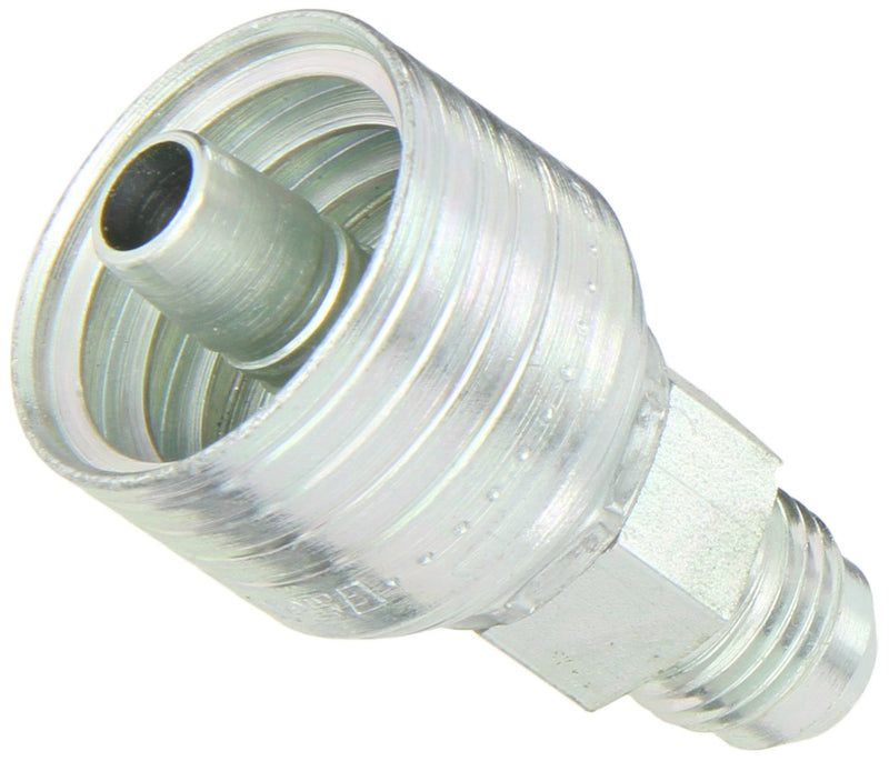 [Australia - AusPower] - Aeroquip 1BA6MJ6 Carbon Steel Global TTC12 (Thru the Cover) Crimp Hose Fitting JIC 37 Degree Male Rigid, Straight, 3/8" Hose ID, 3/8" Tube Size 