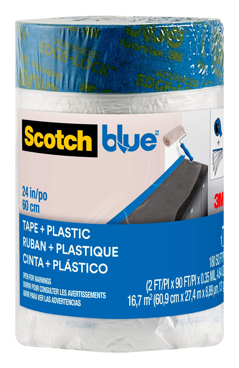[Australia - AusPower] - ScotchBlue Pre-taped Painter's Plastic, Unfolds to 24 inches by 30 yards, PT2093EL-24 24" Width 
