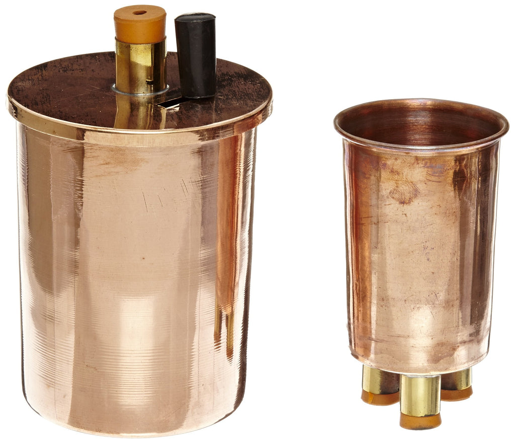 [Australia - AusPower] - EISCO Copper Polished Calorimeter Set, 75mm Diameter x 100mm Height 