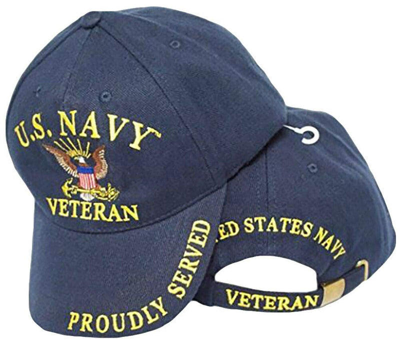 [Australia - AusPower] - United States Navy Veteran Proudly Served Blue Hat Cap USN 