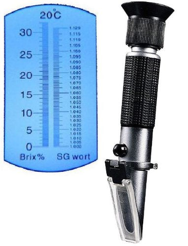 [Australia - AusPower] - Ade Advanced Optics BCBI9177 Beer Wort and Wine Refractometer, Dual Scale - Specific Gravity 1.000-1.120 and Brix 0-32%, Replaces Homebrew Hydrometer (Aluminum) Aluminium 