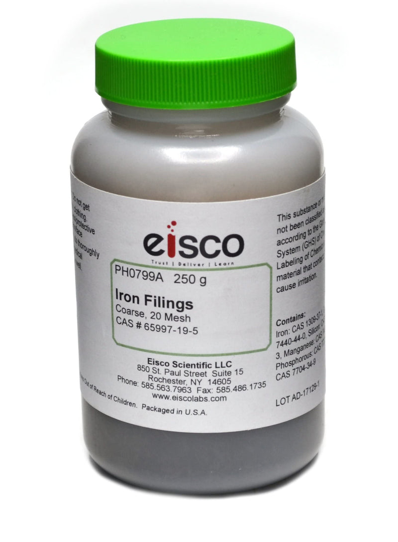 [Australia - AusPower] - Eisco Labs Coarse Iron Filings, 250g for The Study of Magnetism - Made in The USA 