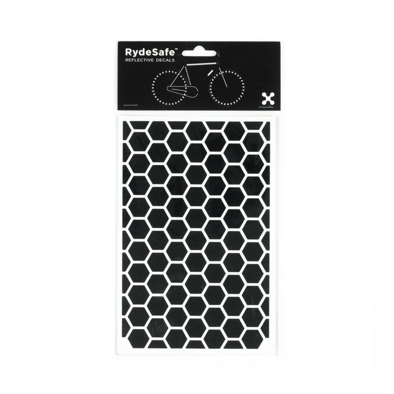 [Australia - AusPower] - RydeSafe Reflective Decals - Hexagon Kit - Large Black 