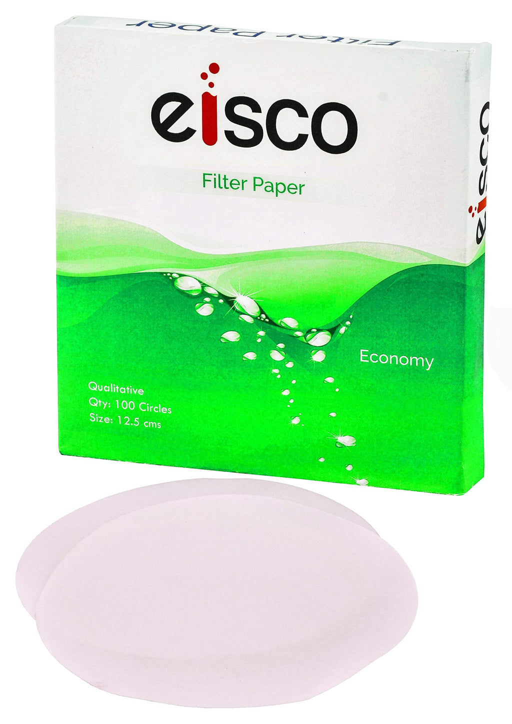 [Australia - AusPower] - 100PK Economy Filter Papers - 12.5cm Diameter - 8-10 microns - Qualitative - Eisco Labs 